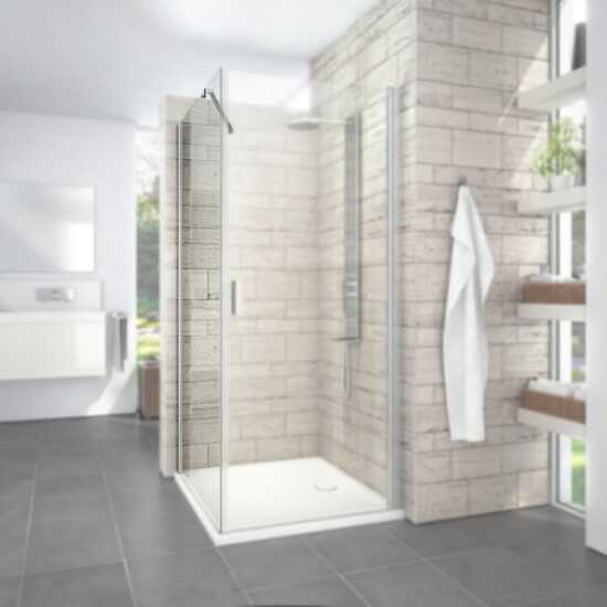 Bočné zástena k sprchovacím dverám 100x195 cm Roth Limaya Line chróm lesklý 1135008236