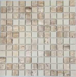Kamenná mozaika Mosavit Travert botticino 30x30 cm mat TRAVERTINOBO