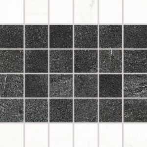 Mozaika RAKO Vein čiernobiela 30x30 cm mat WDM06233.1
