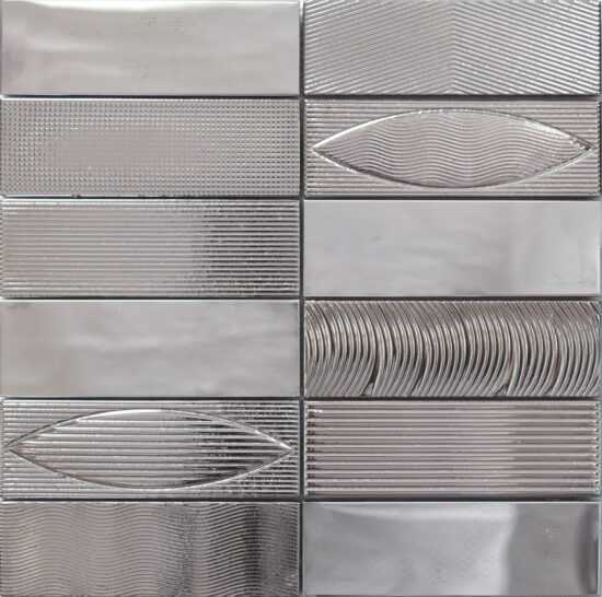 Sklenená mozaika Mosavit Geo inox 30x30 cm lesk GEOIN