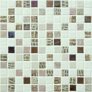 Sklenená mozaika Mosavit Safari beige 30x30 cm lesk SAFARIBE