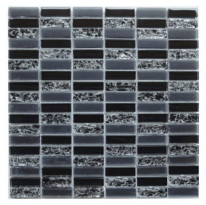 Sklenená mozaika Premium Mosaic černá 30x30 cm lesk MOS4815CRBK