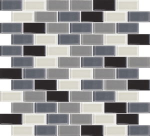 Sklenená mozaika Premium Mosaic šedá 31x33 cm lesk MOS5025MIX1