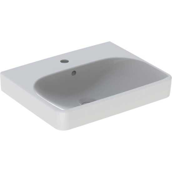 Umývadlo Geberit Smyle Square 55x44 cm s otvorom uprostred 500.259.01.1
