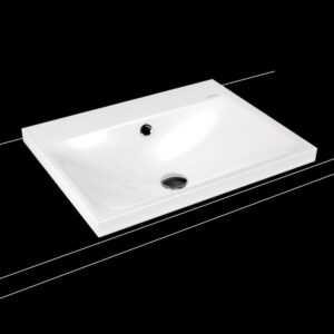 Umývadlo na dosku Kaldewei Silenio 3040 60x46 cm alpská biela bez otvoru pre batériu 903906003001