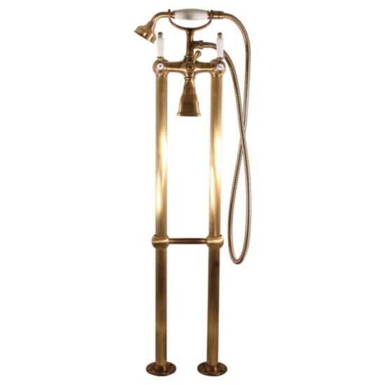 Vaňová batéria RAV Slezák MORAVA so sprchovacím setom 150 mm stará mosadz MK550.5/2SM