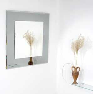 Zrkadlo s fazetou Amirro Tomáš 60x60 cm šedá 701-039