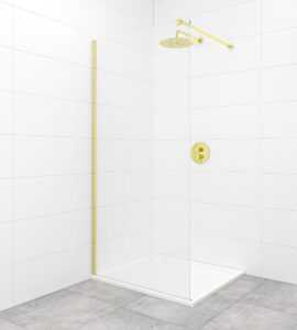 Sprchová zástena Walk-In / dveře 100 cm SAT Walk-in vo farbe profilu zlatá lesk SATBWI100PRZ