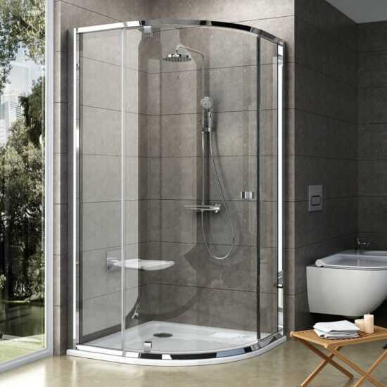 Sprchový kút štvrťkruh 80x80x190 cm Ravak Pivot chróm lesklý 37644C00Z1