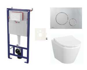 Cenově zvýhodněný závěsný WC set SAT do lehkých stěn / předstěnová + WC Vitra Integra SIKOSSINTRESU71K