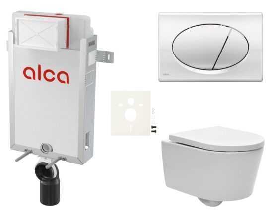 Cenovo zvýhodnený závesný WC set Alca na zamurovanie + WC SAT Brevis SIKOAW2