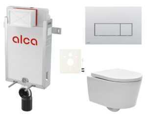 Cenovo zvýhodnený závesný WC set Alca na zamurovanie + WC SAT Brevis SIKOAW9