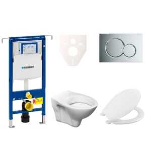 Cenovo zvýhodnený závesný WC set Geberit do ľahkých stien / predstenová montáž + WC S-Line S-line Pro 111.355.00.5NR2