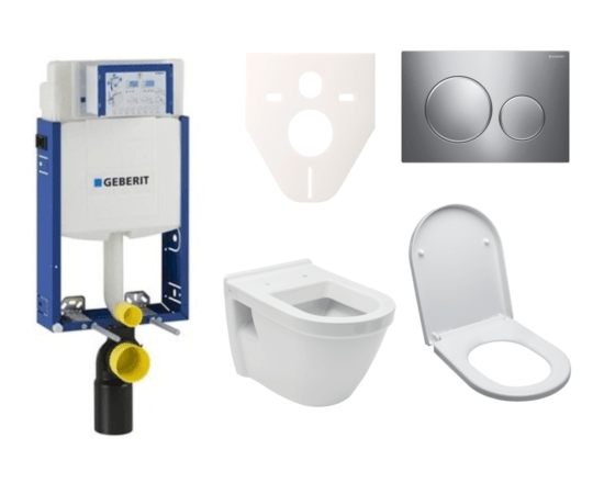 Cenovo zvýhodnený závesný WC set Geberit na zamurovanie + WC Vitra Integra vr. sedátka SIKOGE2V41