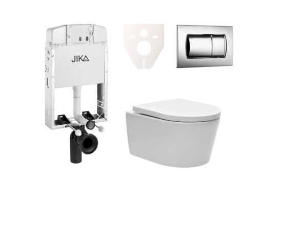 Cenovo zvýhodnený závesný WC set Jika na zamurovanie + WC SAT Brevis SIKOJW2