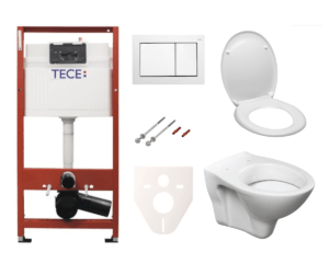 Cenovo zvýhodnený závesný WC set TECE do ľahkých stien / predstenová montáž + WC S-Line S-line Pro SIKOTSD0