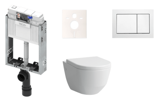 Cenovo zvýhodnený závesný WC set TECE na zamurovanie + WC Laufen Laufen Pre KMPLPROAT