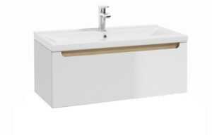 Kúpeľňová skrinka s umývadlom Naturel Stilla 80x30x45 cm biela STILLAD08005U3