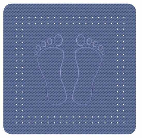Protiskluzová podložka do vany Kleine Wolke Foot modrá 55x55 cm 4388720002