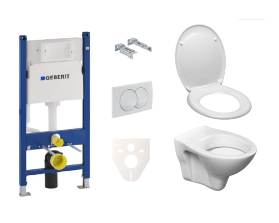 Závesný set WC S-line + modul Geberit Duofix s tlačidlom Delta 20 biele SIKOGES5D0