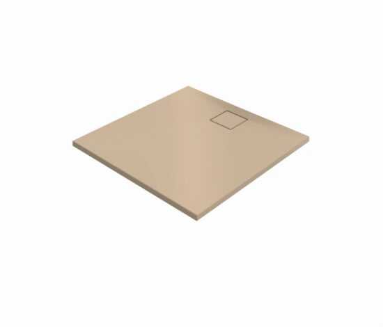 Sprchová vanička štvorcová Huppe EasyFlat 100x100 cm liaty mramor béžová matná EF0102.037